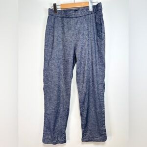 Theory | Linen Blend Thorina Cropped Pants | Linen Blend Pull-On Ankle Pants